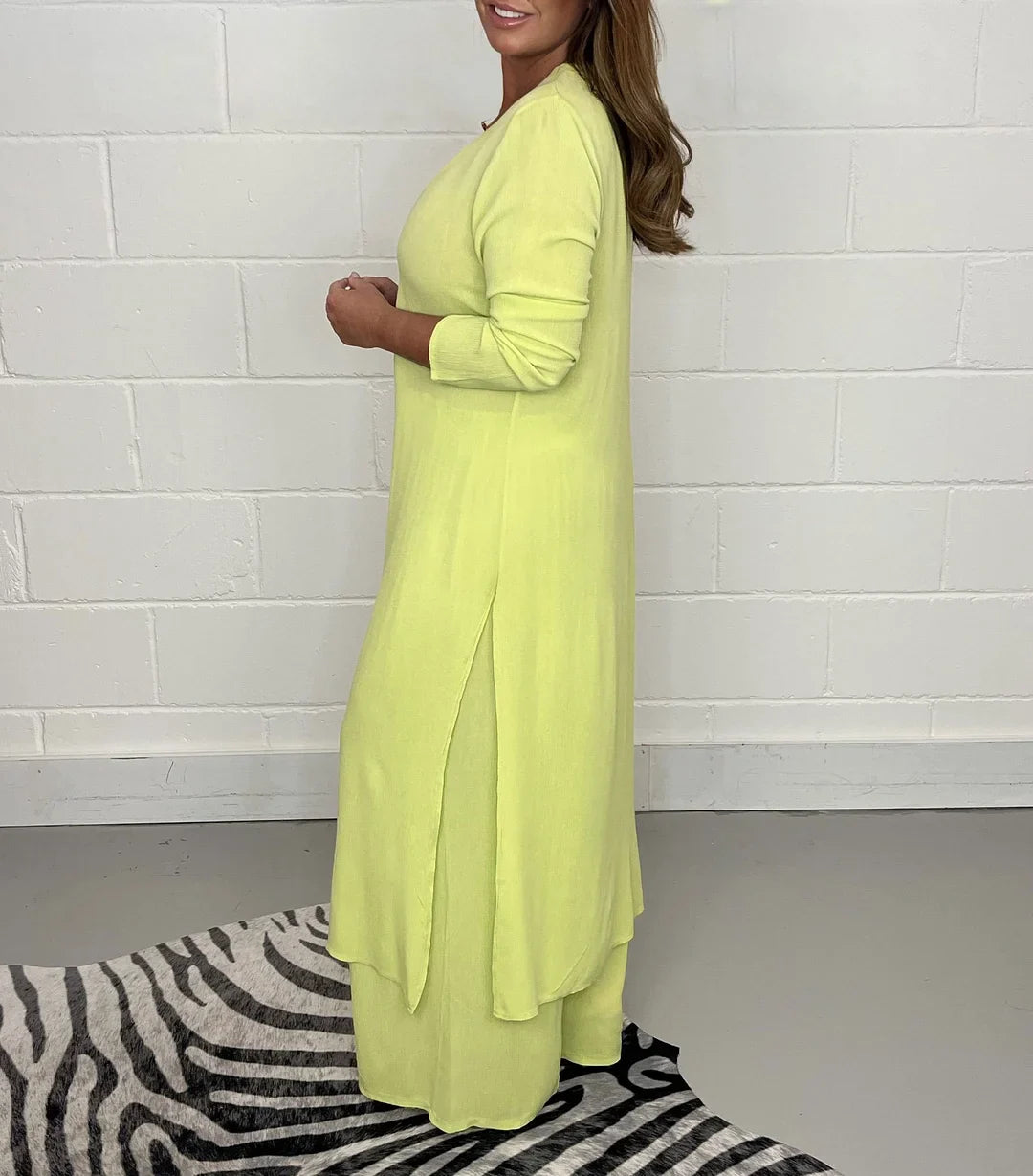 Amy™ | Lässiges 2-teiliges Set mit langem Oberteil und passender Hose