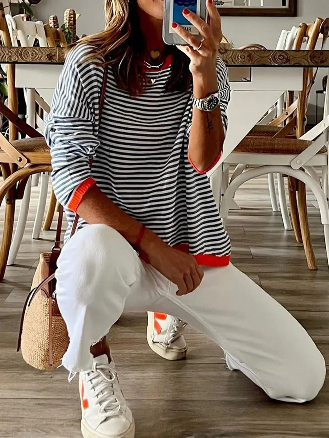 NINA | GESTRIPTES ATMOSFERISCHES SHIRT