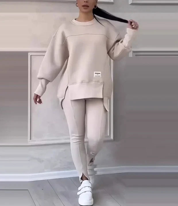 Lena™ | Damen Freizeit-Sweatshirt- und Leggings-Set