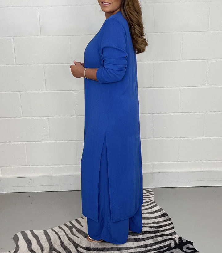 Amy™ | Lässiges 2-teiliges Set mit langem Oberteil und passender Hose