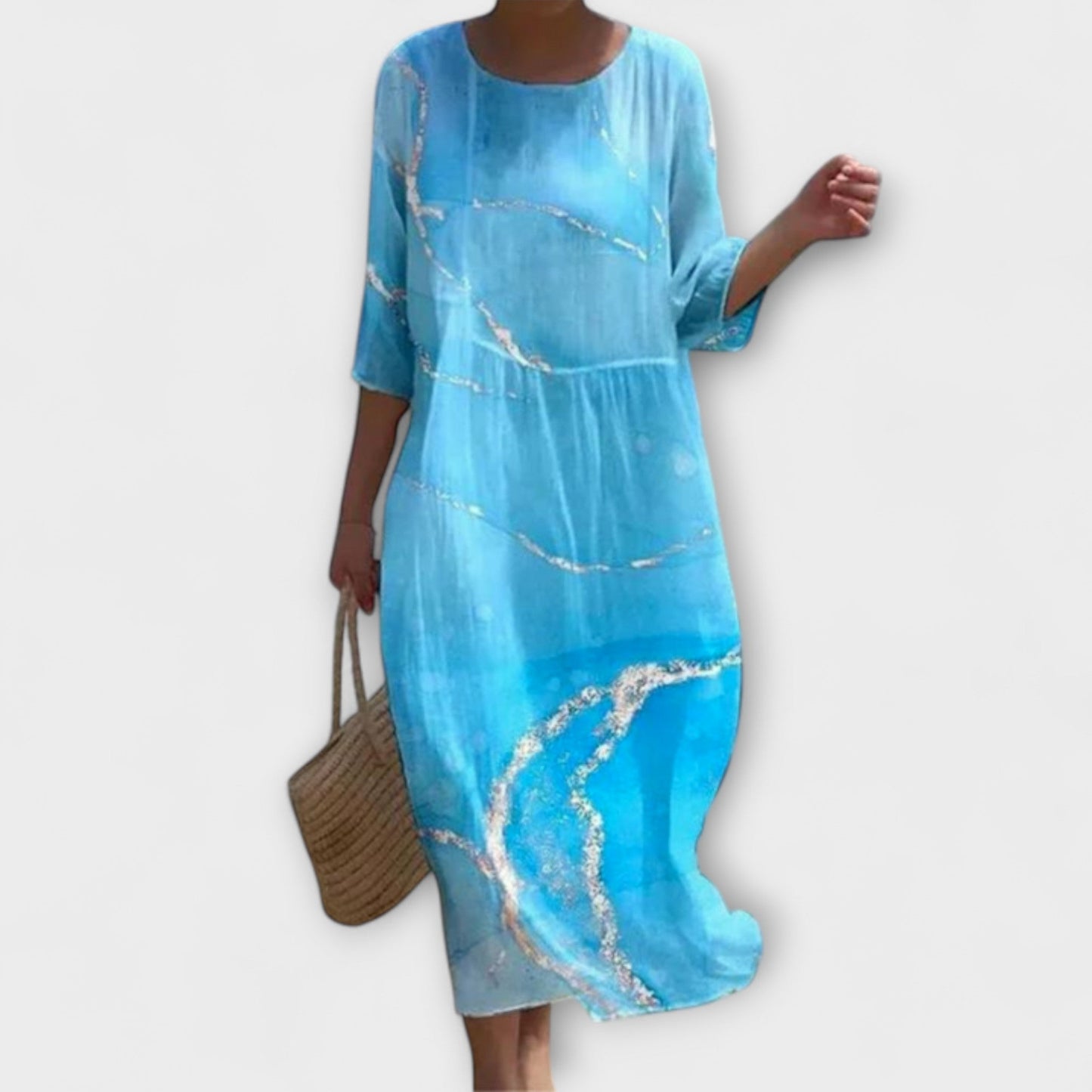 Clara & Rosa | Elegantes geblümtes Maxikleid Helena