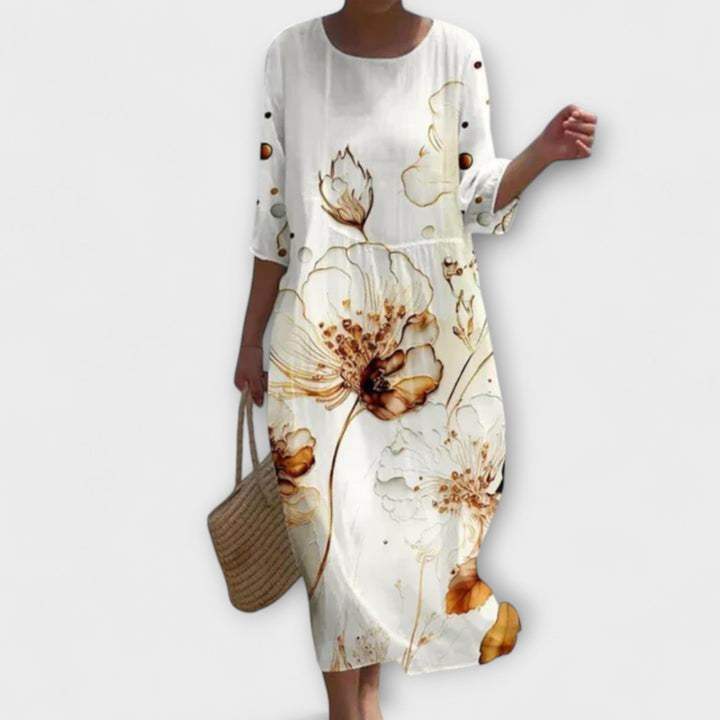 Clara & Rosa | Elegantes geblümtes Maxikleid Helena