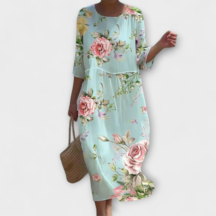 Clara & Rosa | Elegantes geblümtes Maxikleid Helena