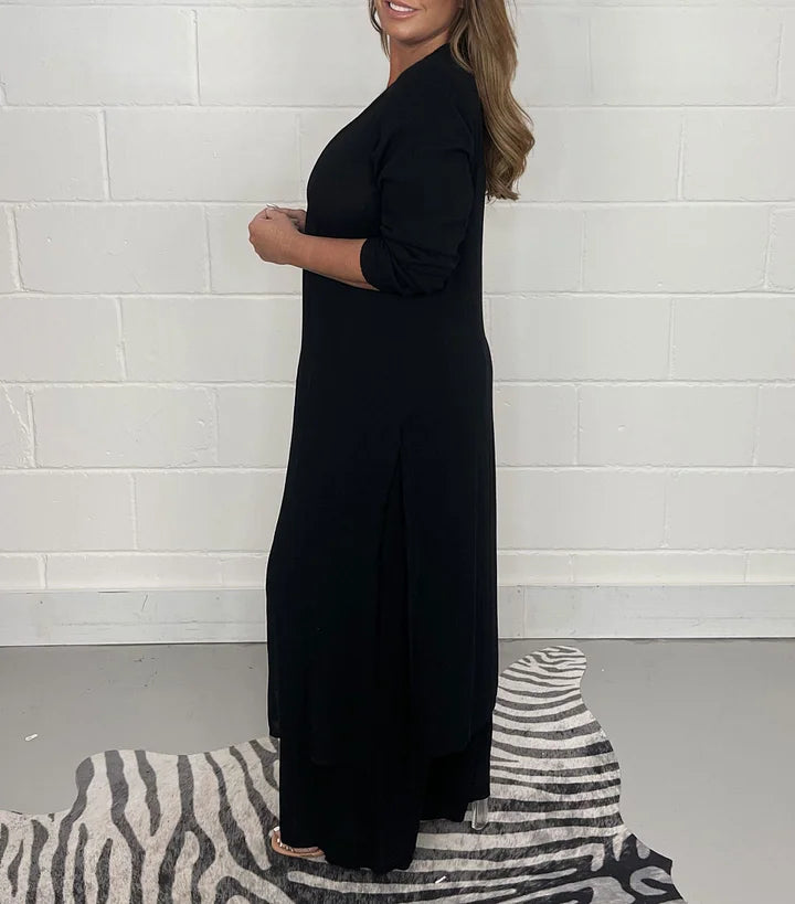 Amy™ | Lässiges 2-teiliges Set mit langem Oberteil und passender Hose