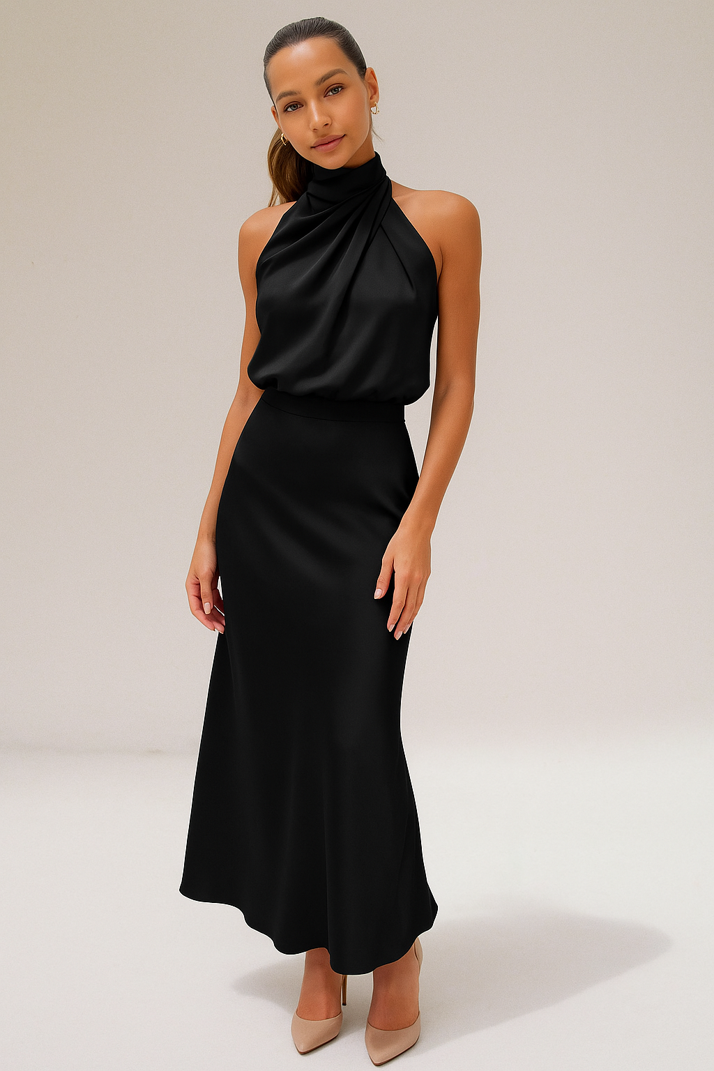 Clara & Rosa | Weiches Satin Glow Kleid