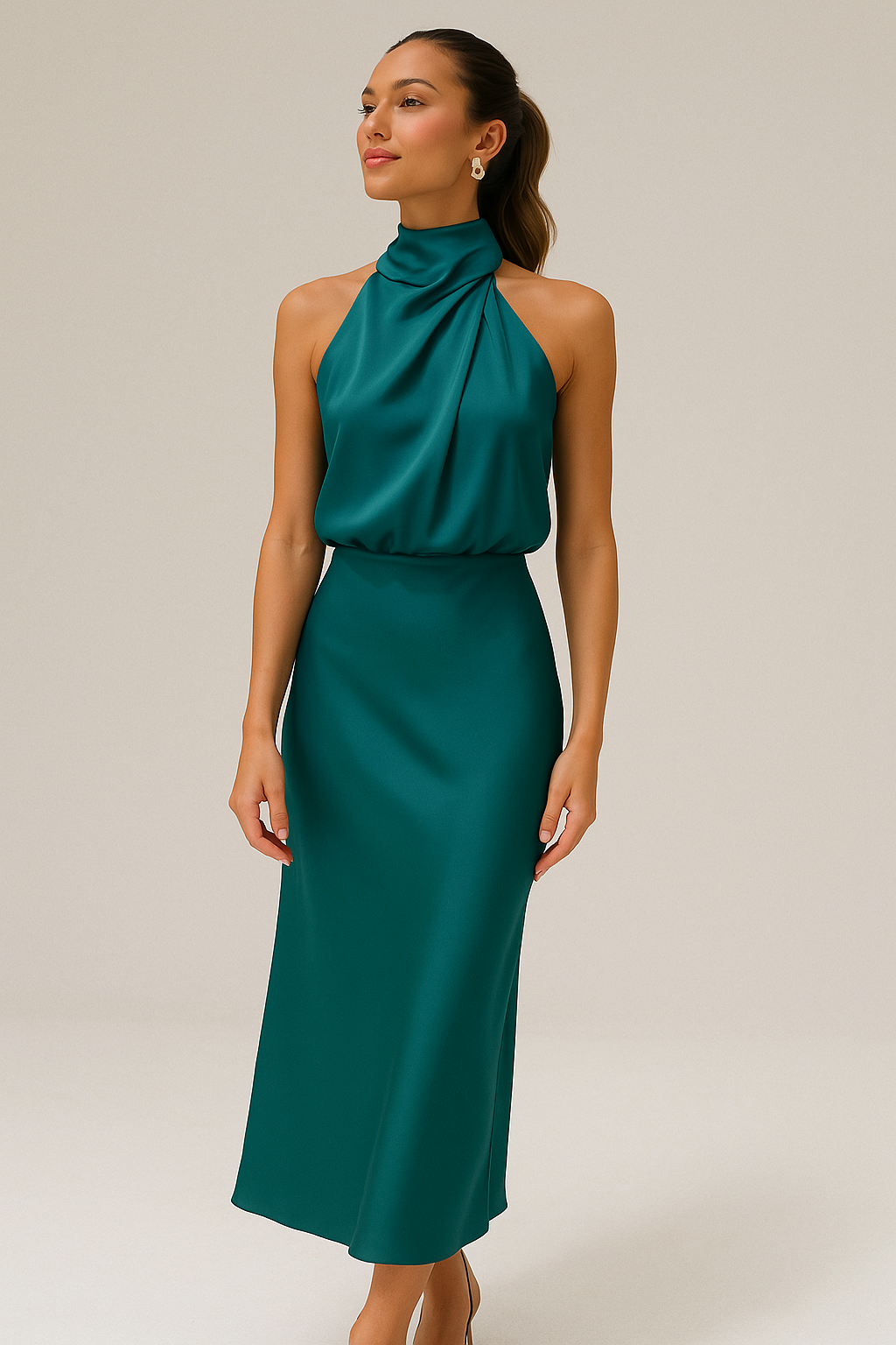 Clara & Rosa | Weiches Satin Glow Kleid