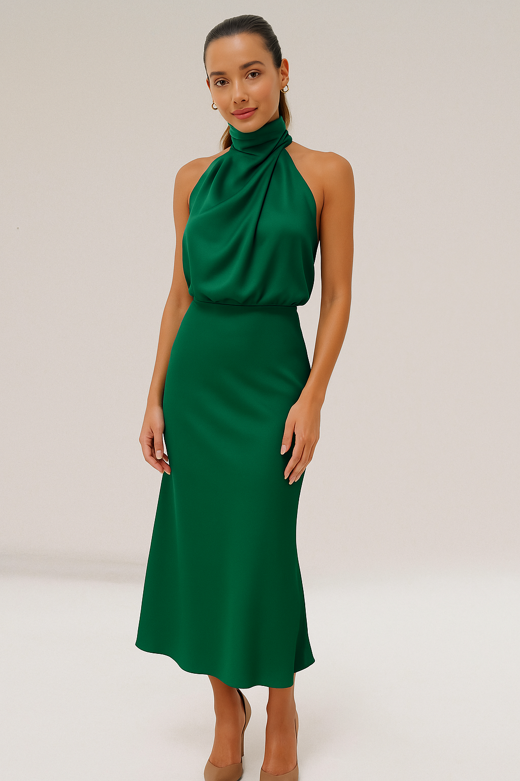 Clara & Rosa | Weiches Satin Glow Kleid