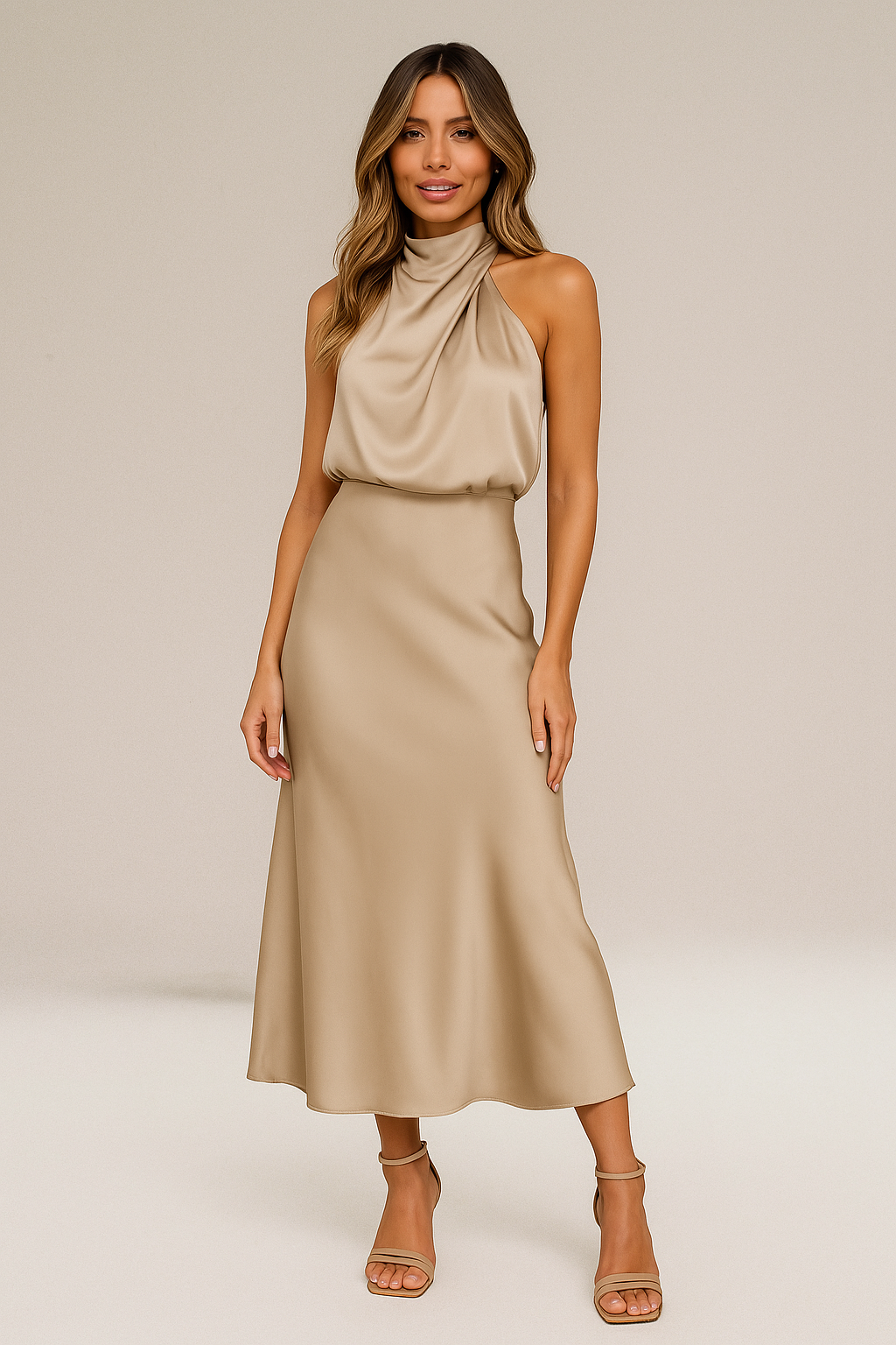 Clara & Rosa | Weiches Satin Glow Kleid