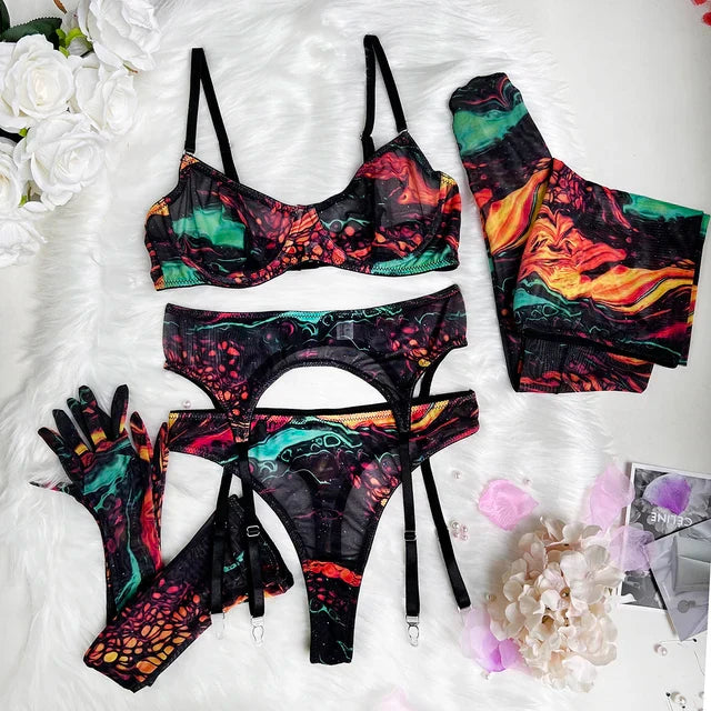 Sienna™ | 5-teiliges Tie-Dye Dessous-Set
