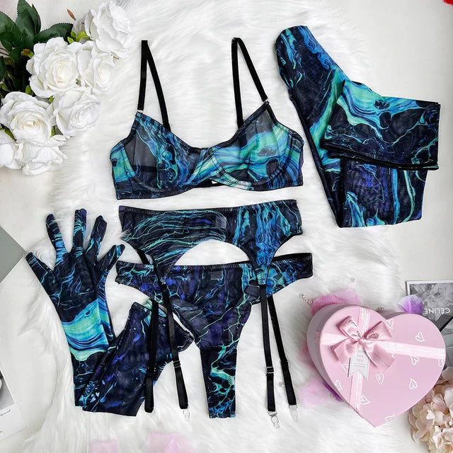 Sienna™ | 5-teiliges Tie-Dye Dessous-Set