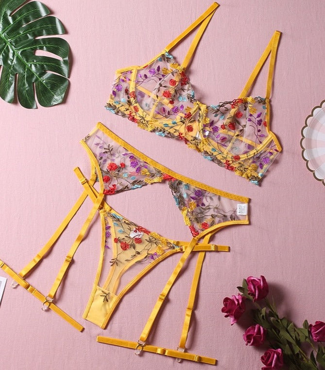 Celine™ | 3-teiliges Französisches Dessous-Set