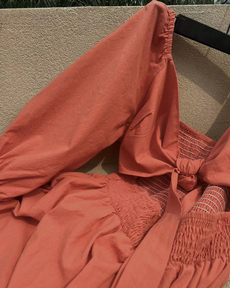 MICHELLE™ | FRANZÖSISCHES KLEID MIT RÜSCHENÄRMELN