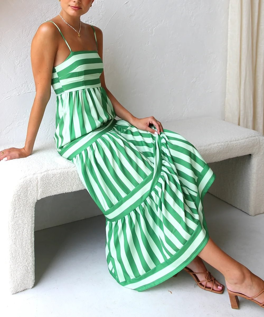 SOFIA™ | GESTREIFTES MAXIKLEID