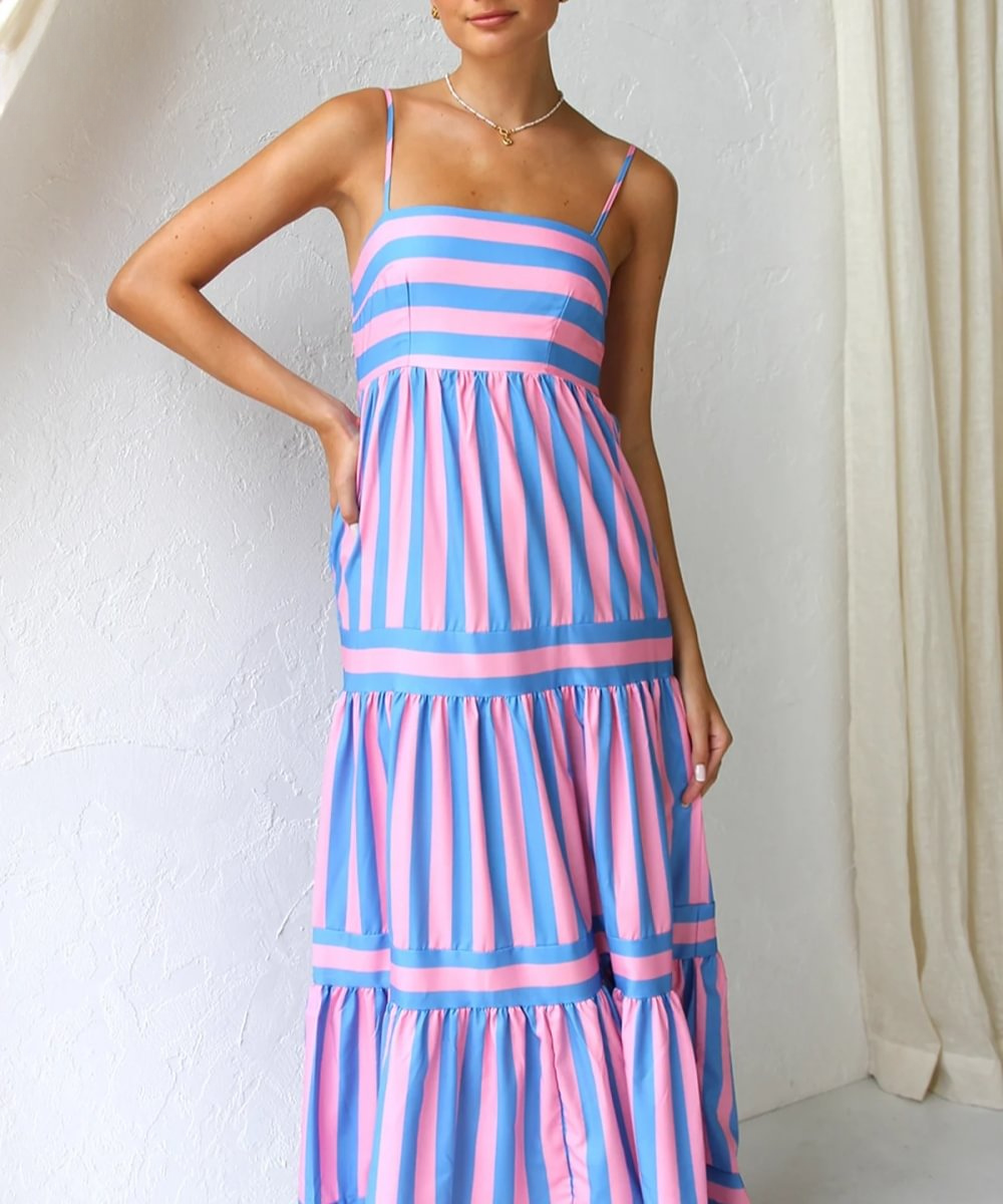SOFIA™ | GESTREIFTES MAXIKLEID