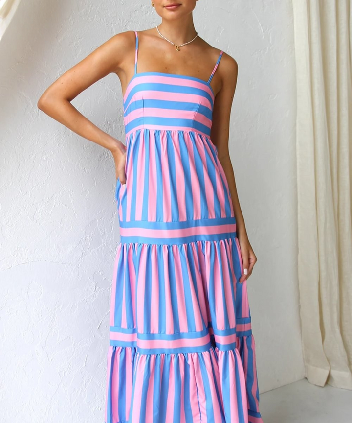 SOFIA™ | GESTREIFTES MAXIKLEID
