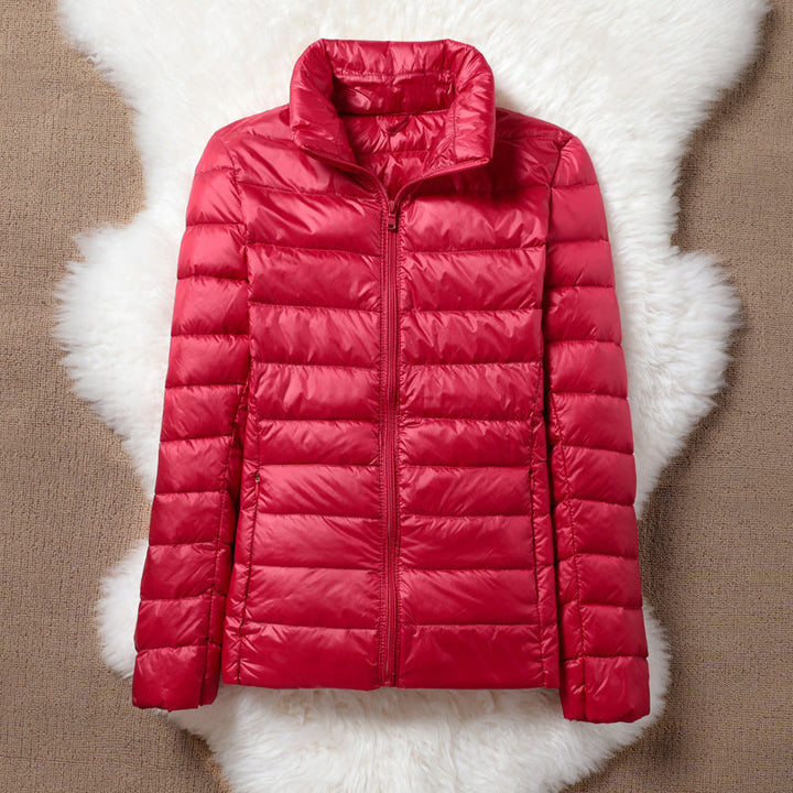 Elina™ Gefütterte Übergangsjacke - Rubinrot