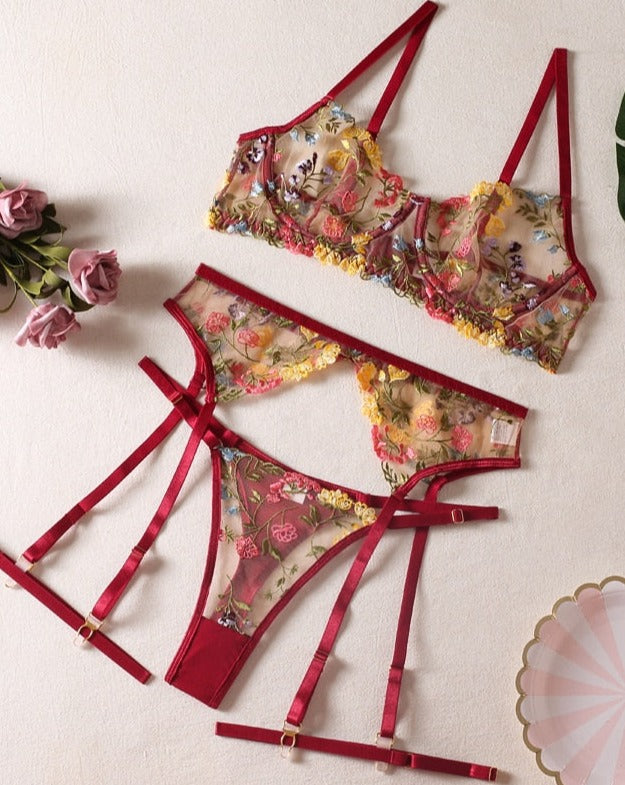 Celine™ | 3-teiliges Französisches Dessous-Set