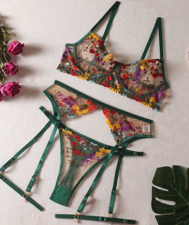 Celine™ | 3-teiliges Französisches Dessous-Set