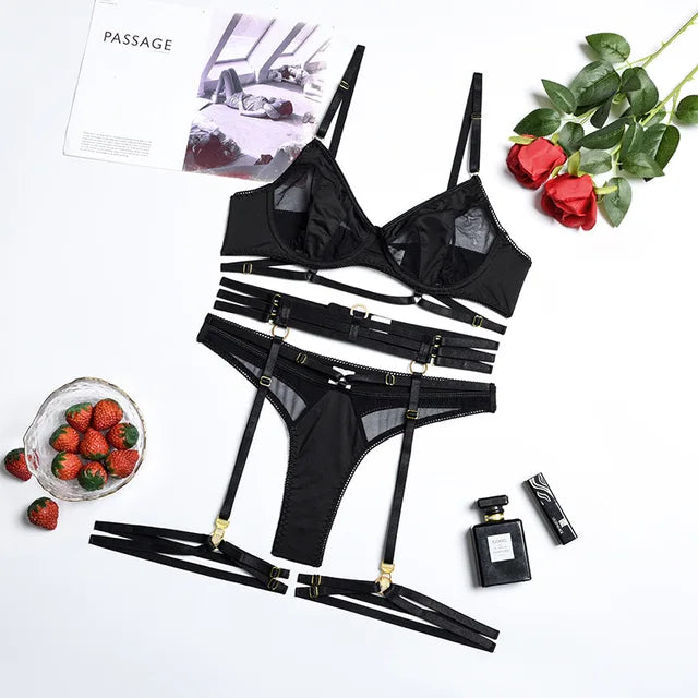 Amara™ | 3-teiliges Französisches Dessous-Set