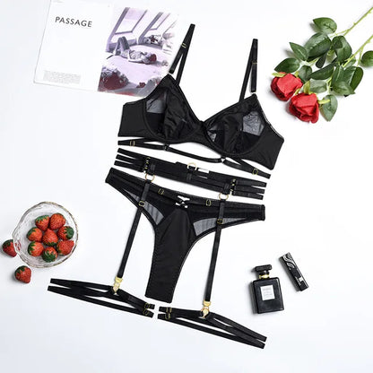 Amara™ | 3-teiliges Französisches Dessous-Set