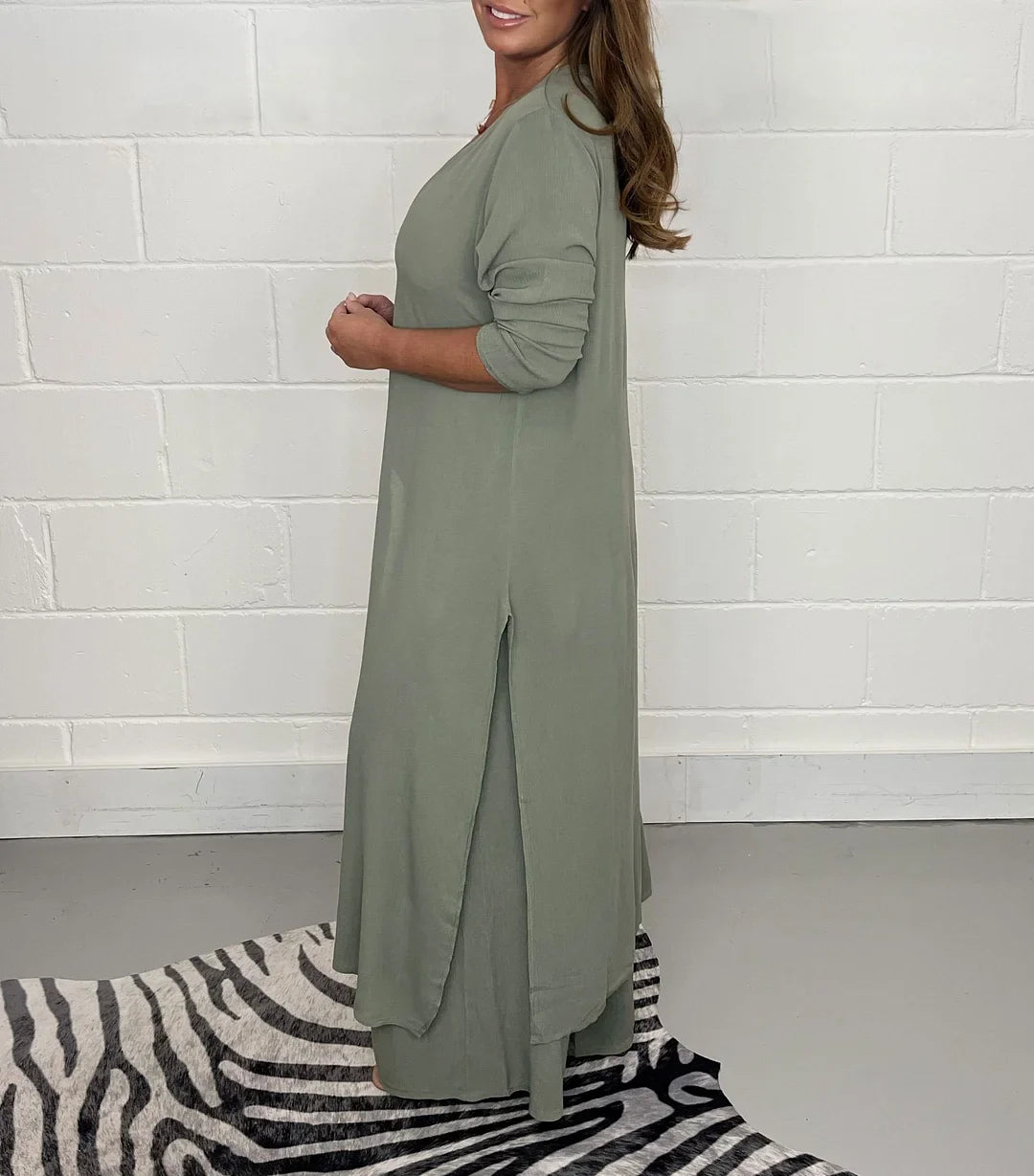 Amy™ | Lässiges 2-teiliges Set mit langem Oberteil und passender Hose