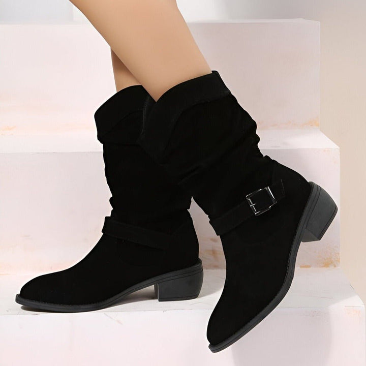 Clara™ | Elegante Samtstiefel