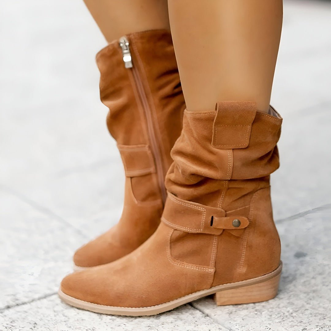 Clara™ | Elegante Samtstiefel