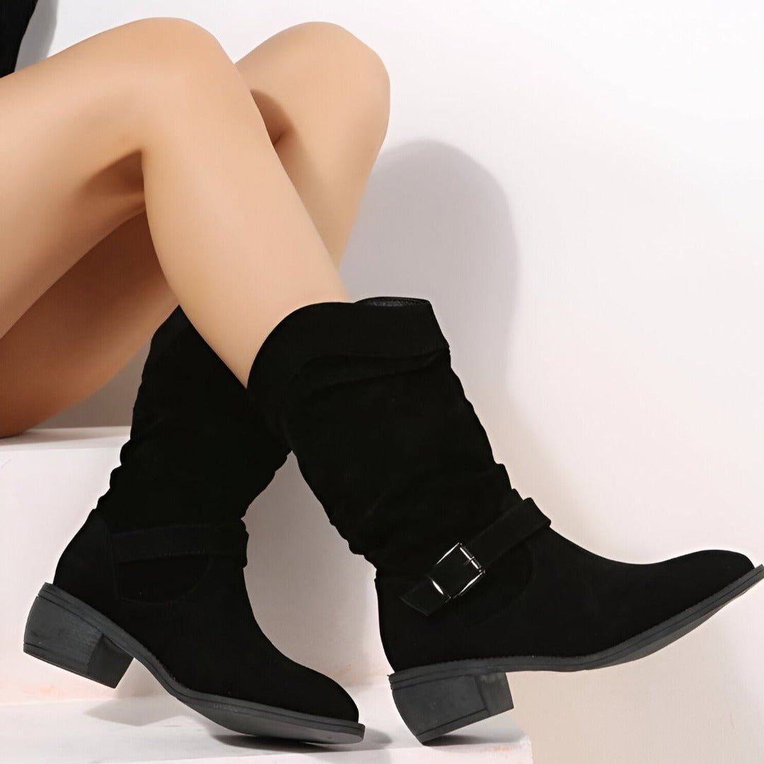 Clara™ | Elegante Samtstiefel