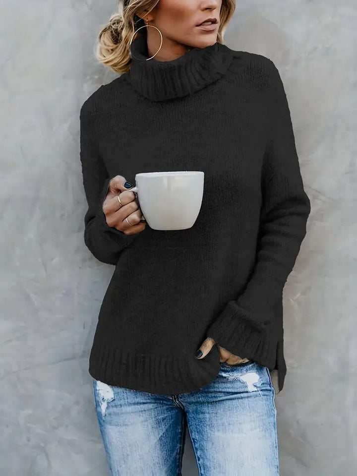 Emma | Turtleneck-Pullover mit Schlitzärmeln