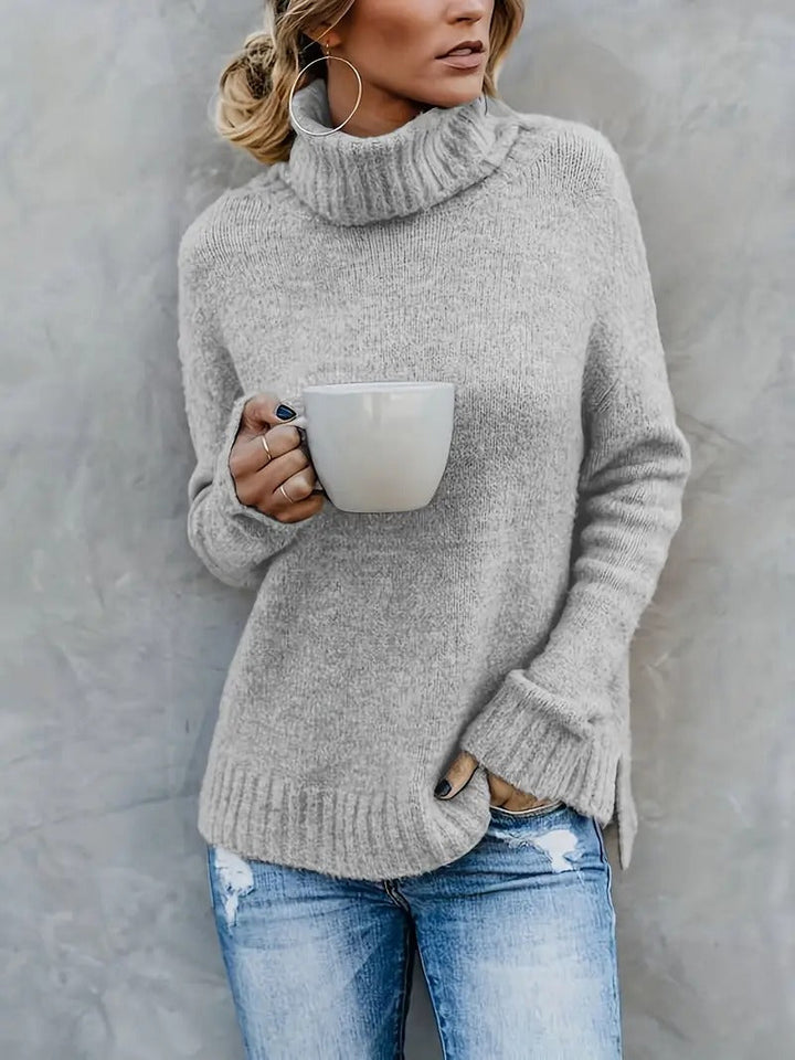 Emma | Turtleneck-Pullover mit Schlitzärmeln