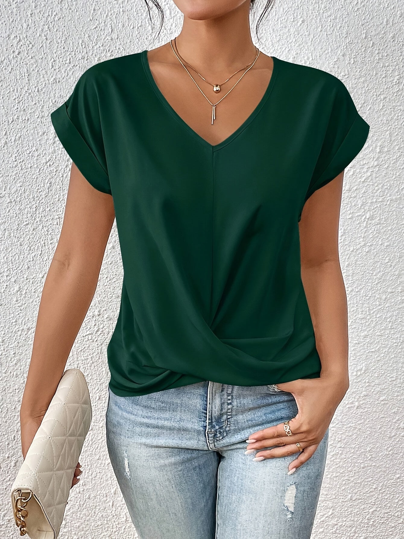 Clara & Rosa | Casual T-Shirt mit V-Ausschnitt Nova