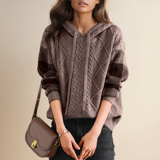 LEONIE | JACQUARD KAPUZENPULLOVER