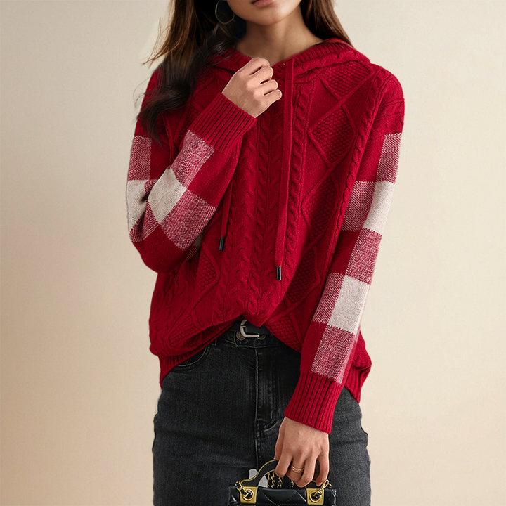 LEONIE | JACQUARD KAPUZENPULLOVER