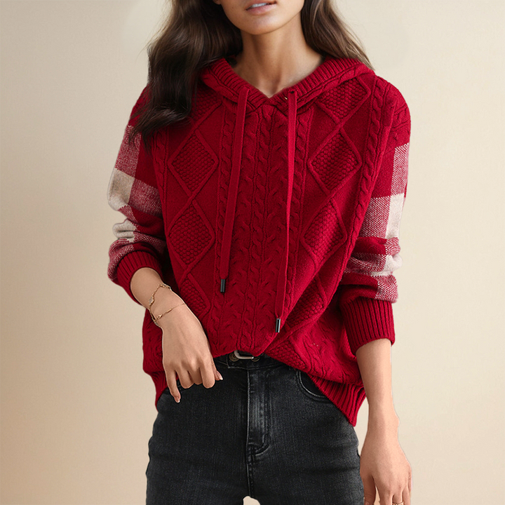 LEONIE | JACQUARD KAPUZENPULLOVER