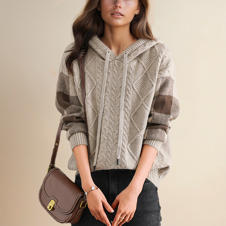 LEONIE | JACQUARD KAPUZENPULLOVER