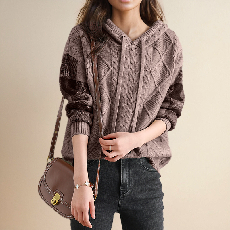 LEONIE | JACQUARD KAPUZENPULLOVER