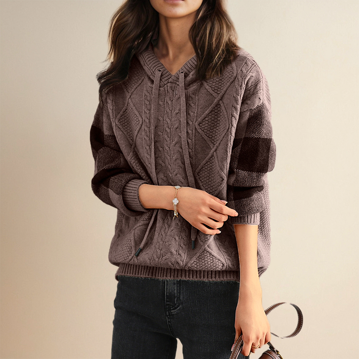 LEONIE | JACQUARD KAPUZENPULLOVER