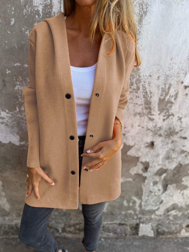 Melanie™ | Lässige einreihige Kapuzenjacke