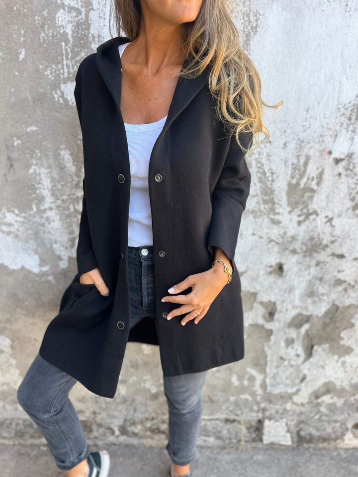 Melanie™ | Lässige einreihige Kapuzenjacke