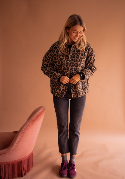 Clara & Rosa | Elegante Jacke mit Leopardenprint Mila