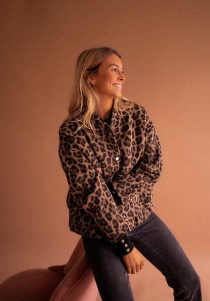 Clara & Rosa | Elegante Jacke mit Leopardenprint Mila