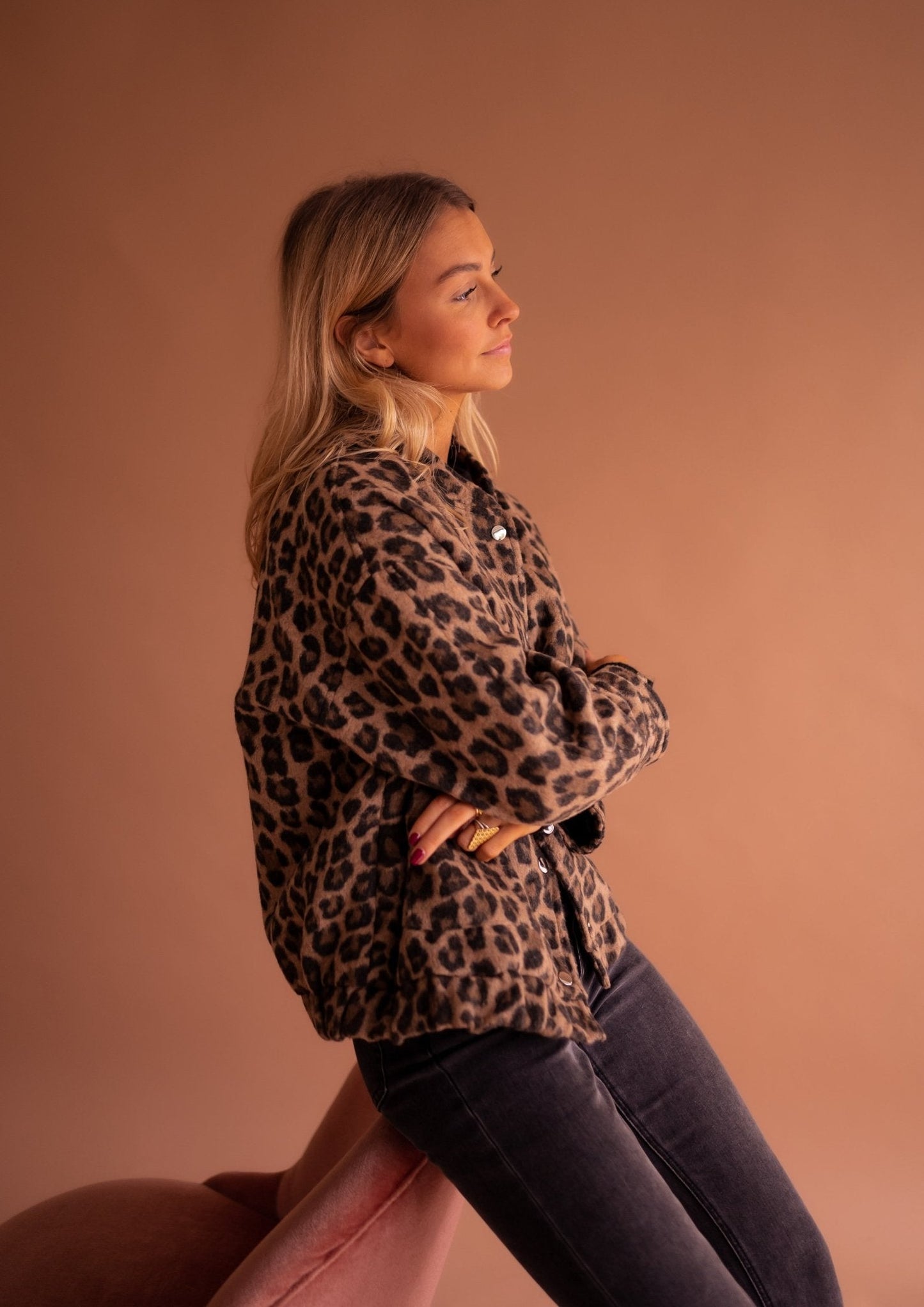 Clara & Rosa | Elegante Jacke mit Leopardenprint Mila