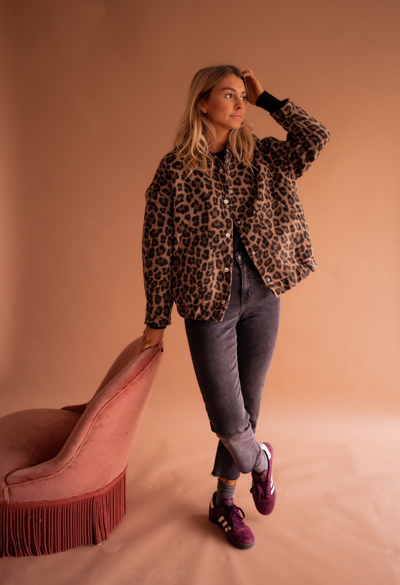 Clara & Rosa | Elegante Jacke mit Leopardenprint Mila