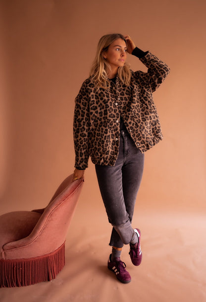 Clara & Rosa | Elegante Jacke mit Leopardenprint Mila