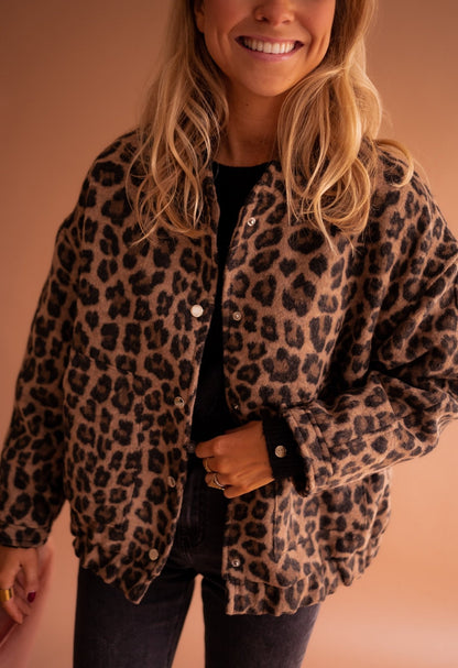 Clara & Rosa | Elegante Jacke mit Leopardenprint Mila