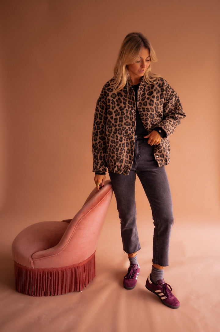 Clara & Rosa | Elegante Jacke mit Leopardenprint Mila