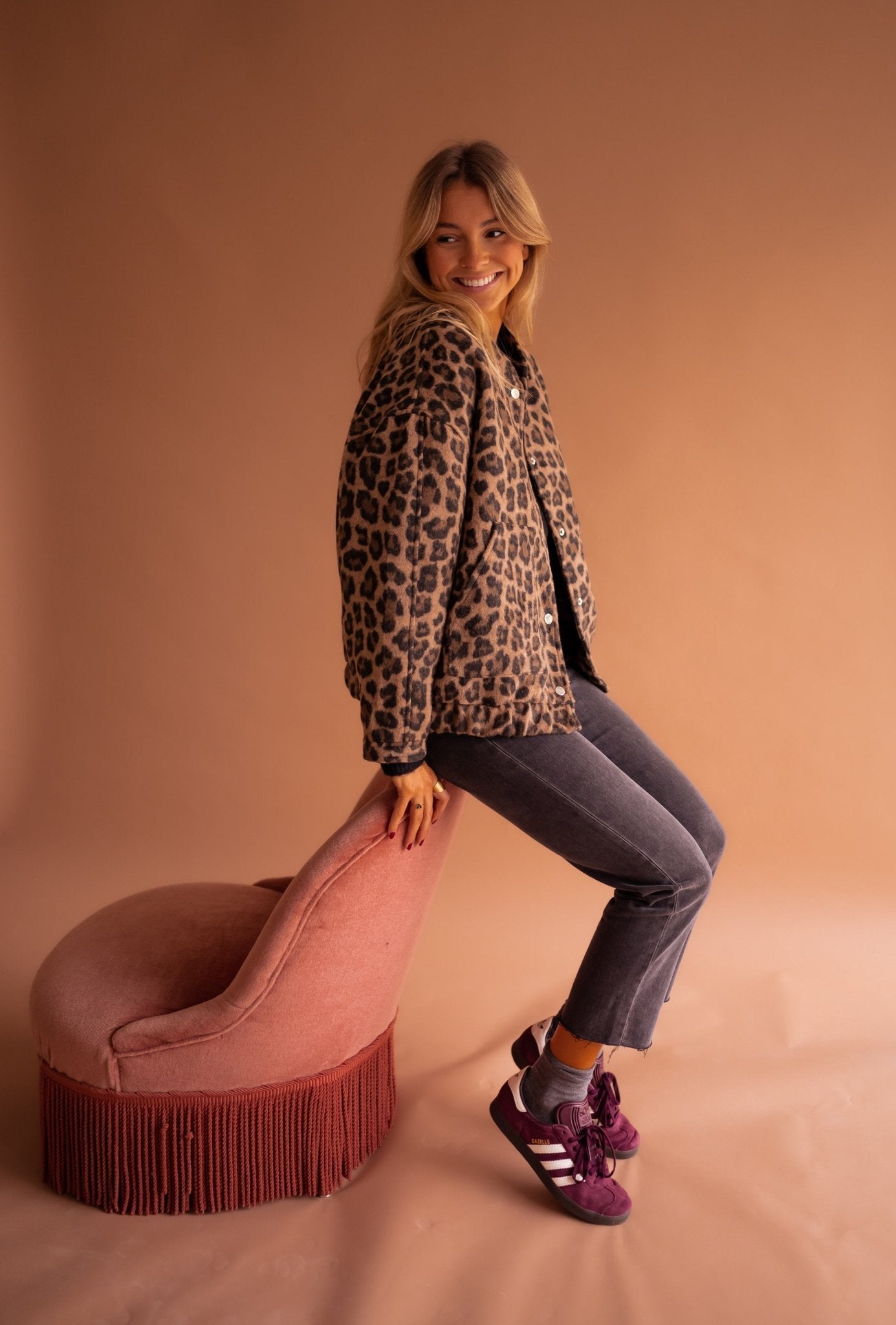 Clara & Rosa | Elegante Jacke mit Leopardenprint Mila