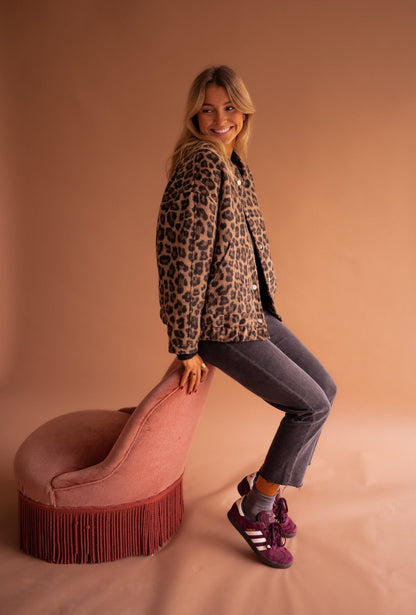 Clara & Rosa | Elegante Jacke mit Leopardenprint Mila