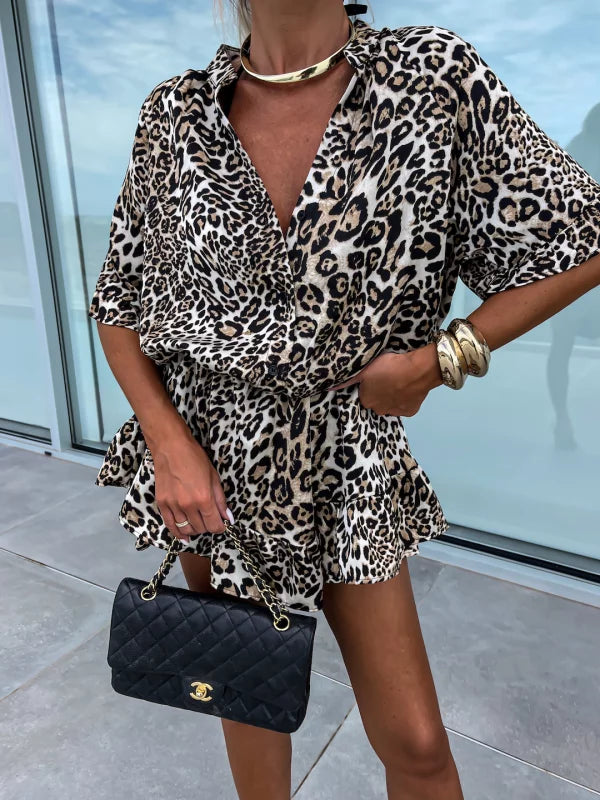 Lina | Bedruckter kurzer Jumpsuit