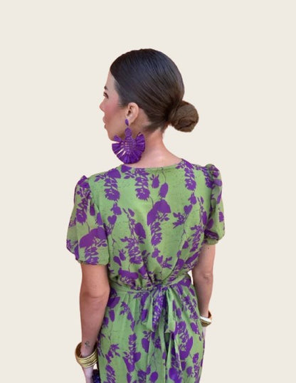 Alessia™ | Gedrucktes, gedrehtes Midi-Kleid für Damen